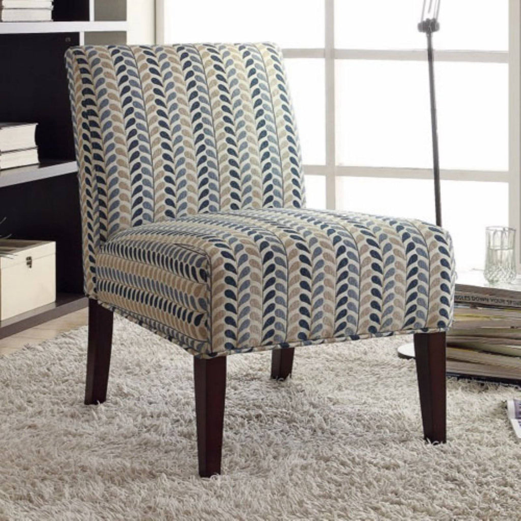 Blue Beige Accent Chair P4925