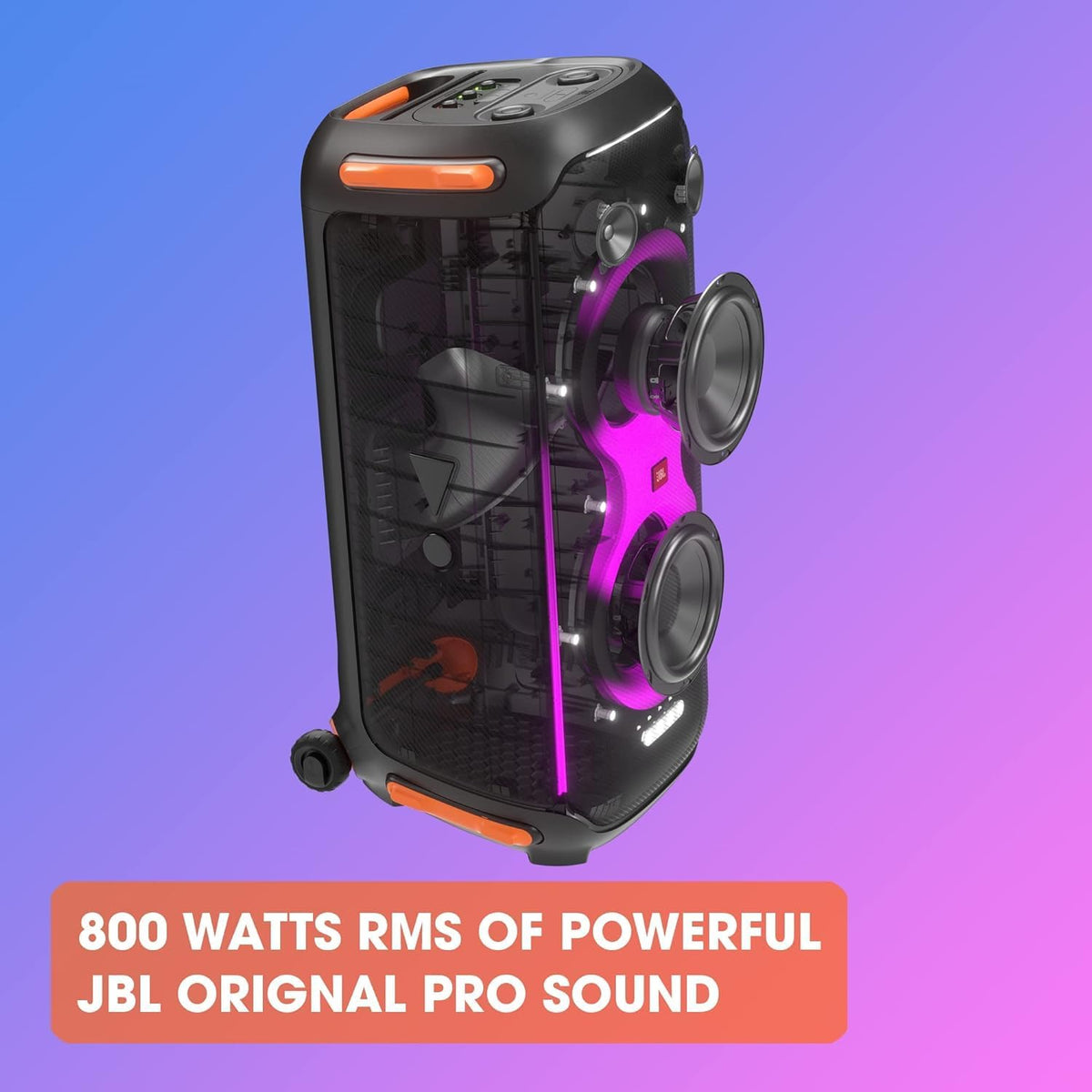 800W Wireless Bluetooth Splashproof Party Speaker with Lights H949603