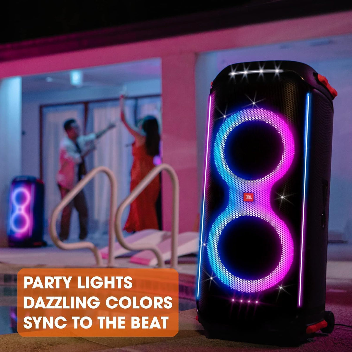 800W Wireless Bluetooth Splashproof Party Speaker with Lights H949603