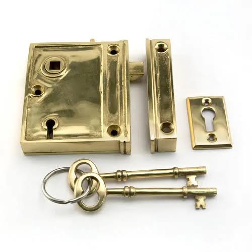 Brass Rim Lock Set S462