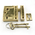 Brass Rim Lock Set S462