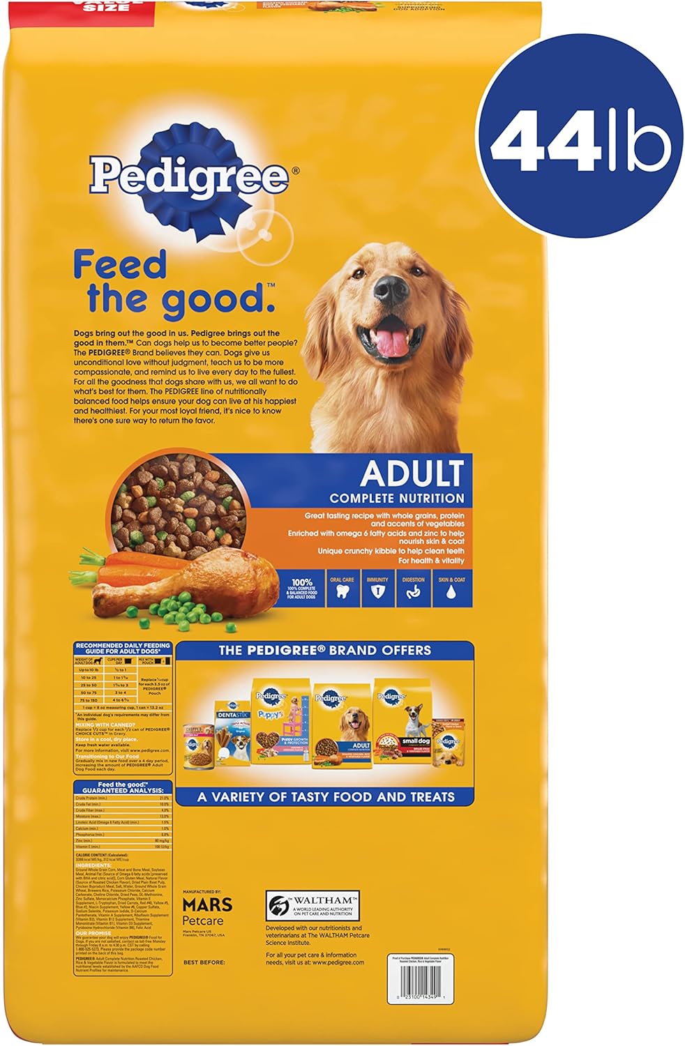 44 lb. Dry Dog Food Roasted Chicken Rice Vegetable Flavor Kibble C698708