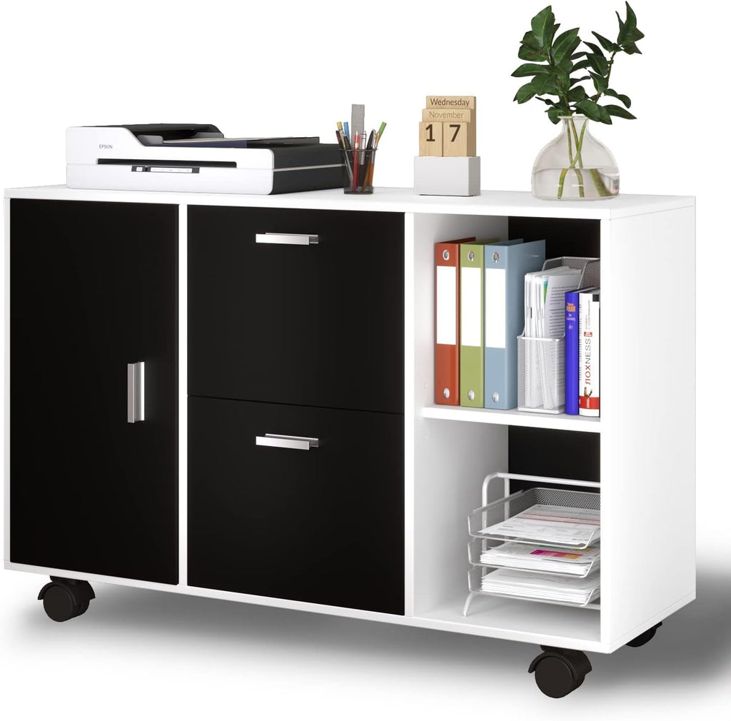 2 Drawer Mobile Lateral File Cabinet with Adjustable Shelf S408392