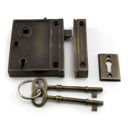 Brass Rim Lock Set S462