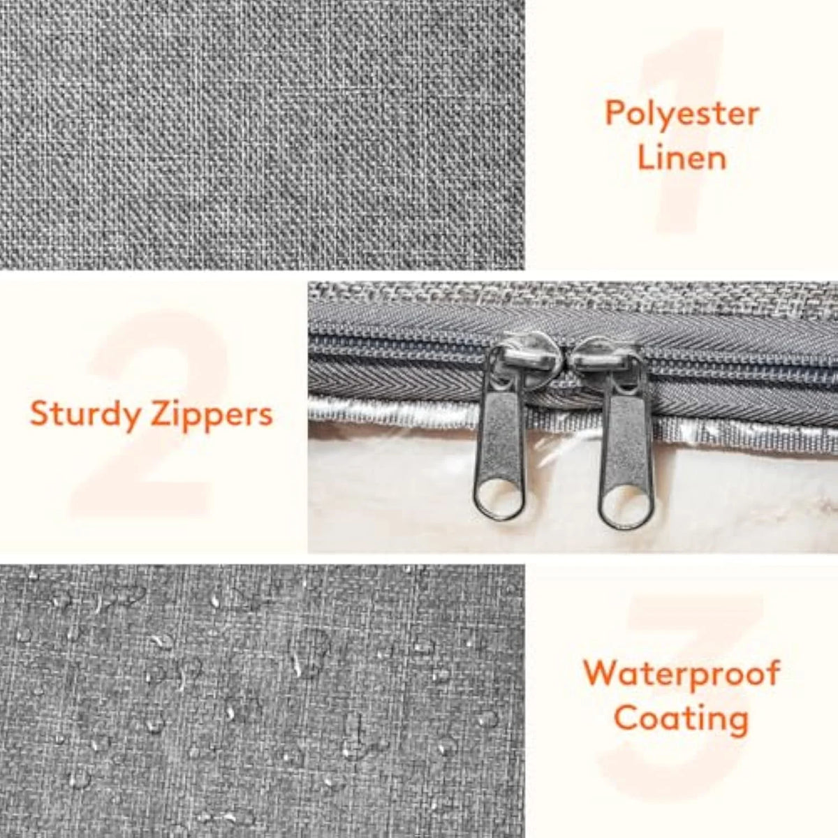 105L Extra Large Storage Bags with Zippers and Handles K5803