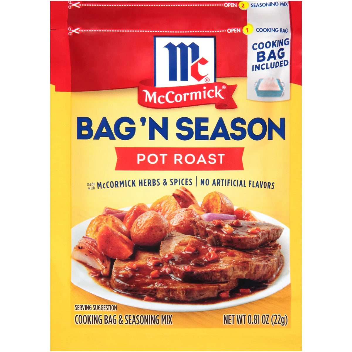 0.81 Oz Pot Roast Seasoning Bag, 6 Pk O9930