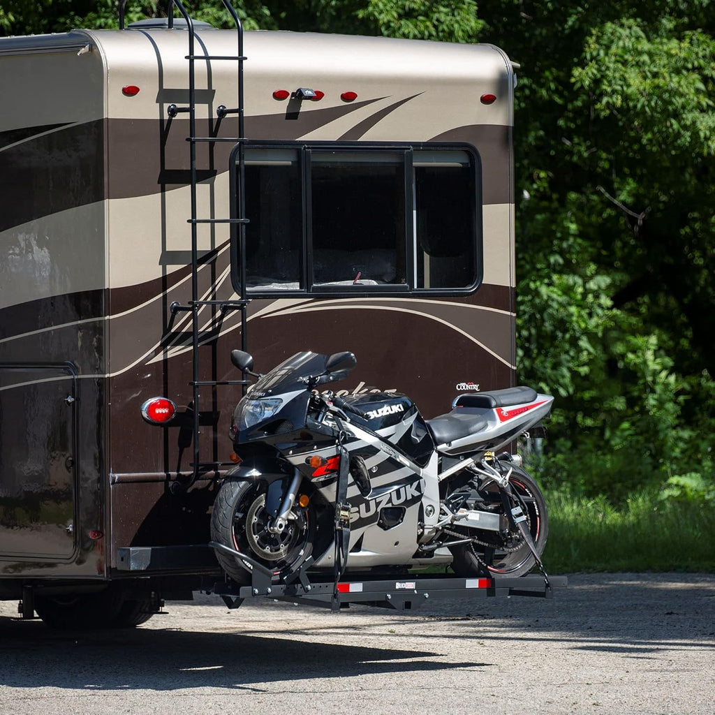 Black Steel Motorcycle Carrier F78267