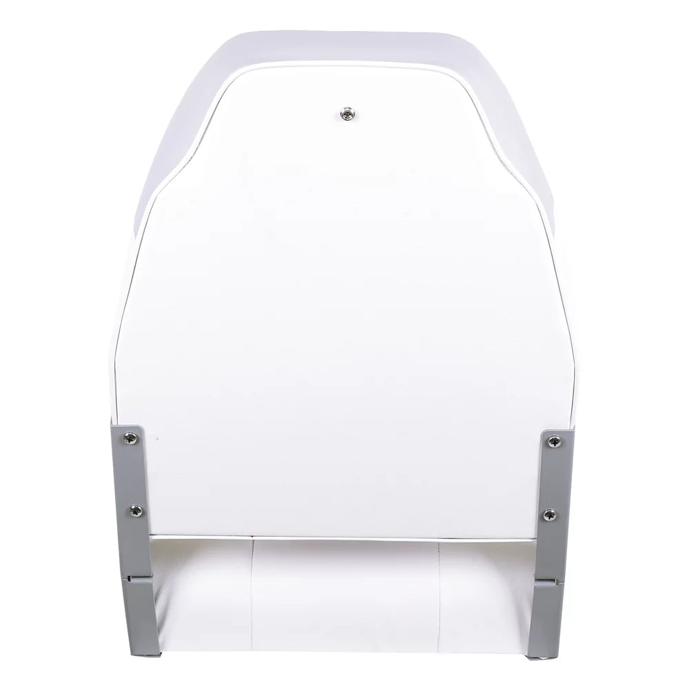 High back Folding Boat Seat, White/Burgundy/Navy, 2 seats Q638585