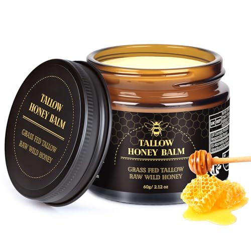 Organic Grass-Fed Beef Tallow Balm with Raw Wild Honey (120g) R927