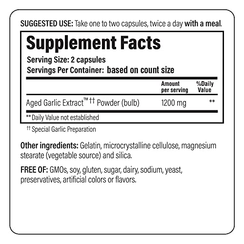 120 Capsules Aged Garlic Extract W221