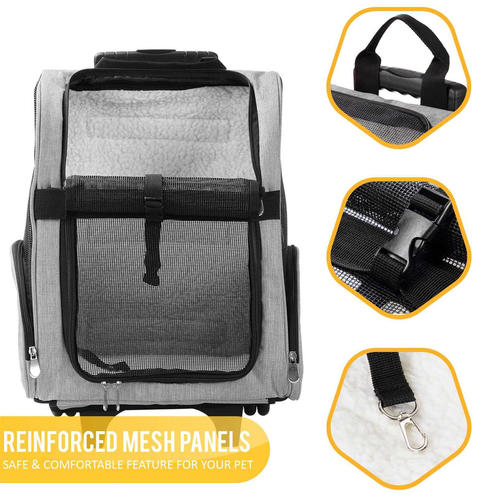 Backpack Pet Travel Carrier with Wheels Y7819