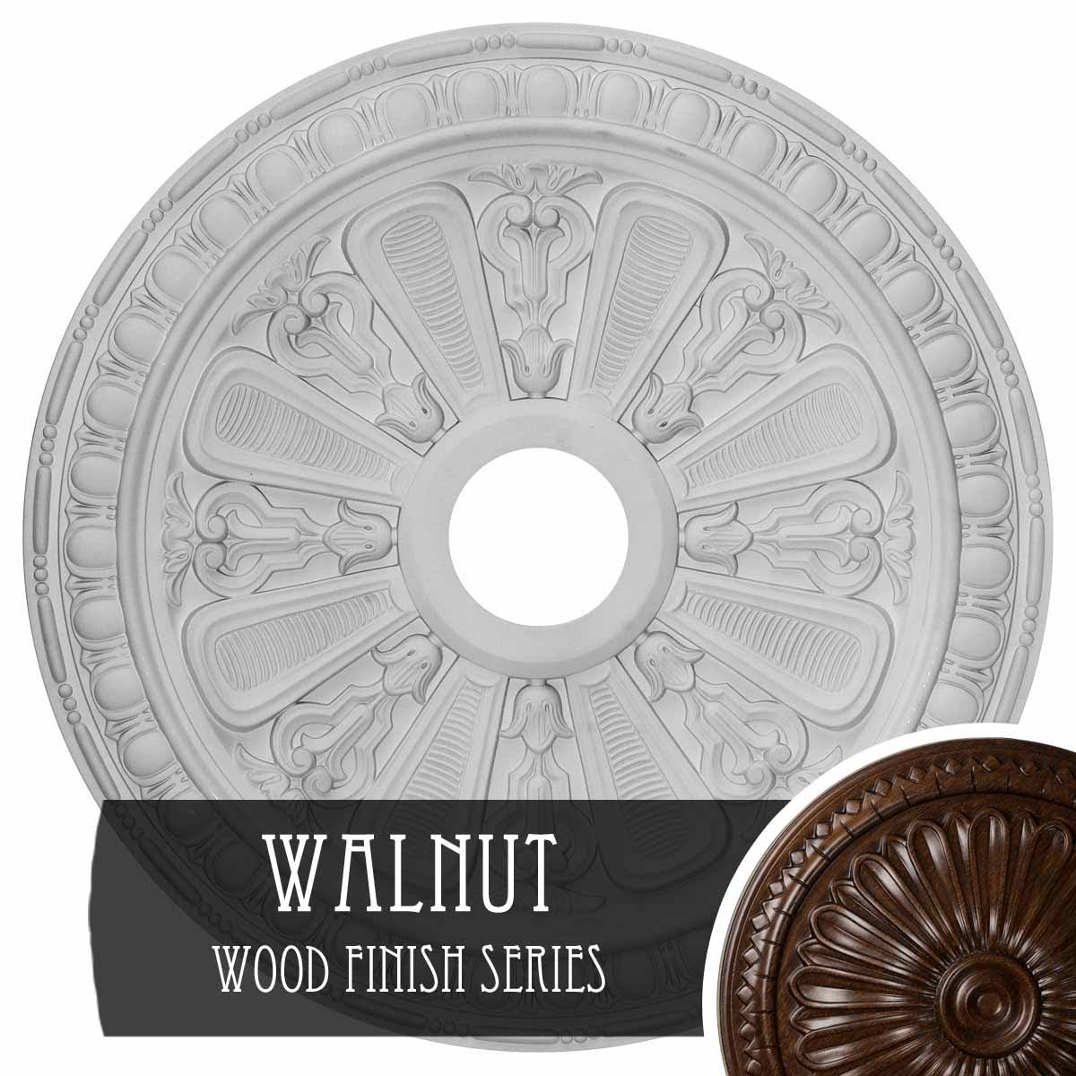 Walnut Hand-Painted Ceiling Medallion A2426