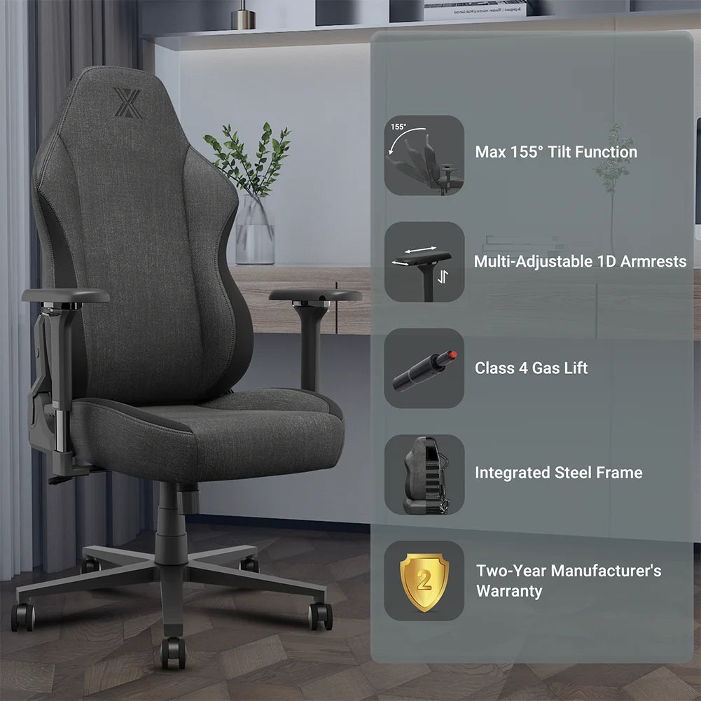 Black Ergonomic Gaming Chair with Lumbar Support X501798