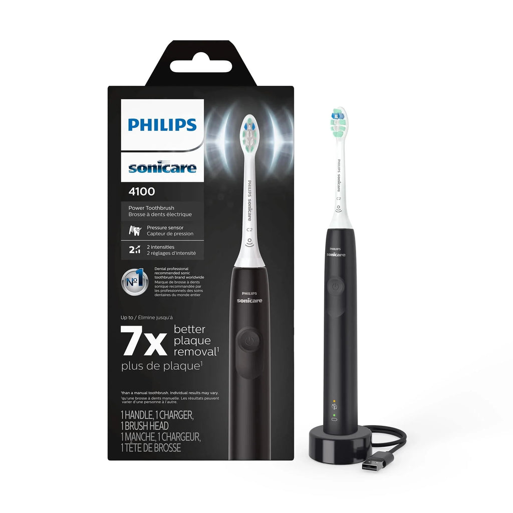 Black Rechargeable Electric Toothbrush with Pressure Sensor E259