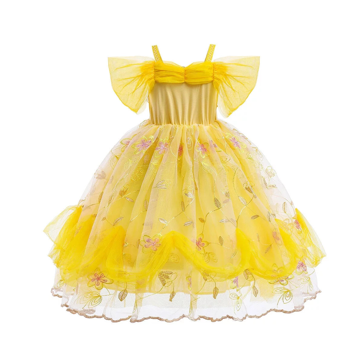 Little Girls Off Shoulder Princess Dress Costume with Accessories C4718