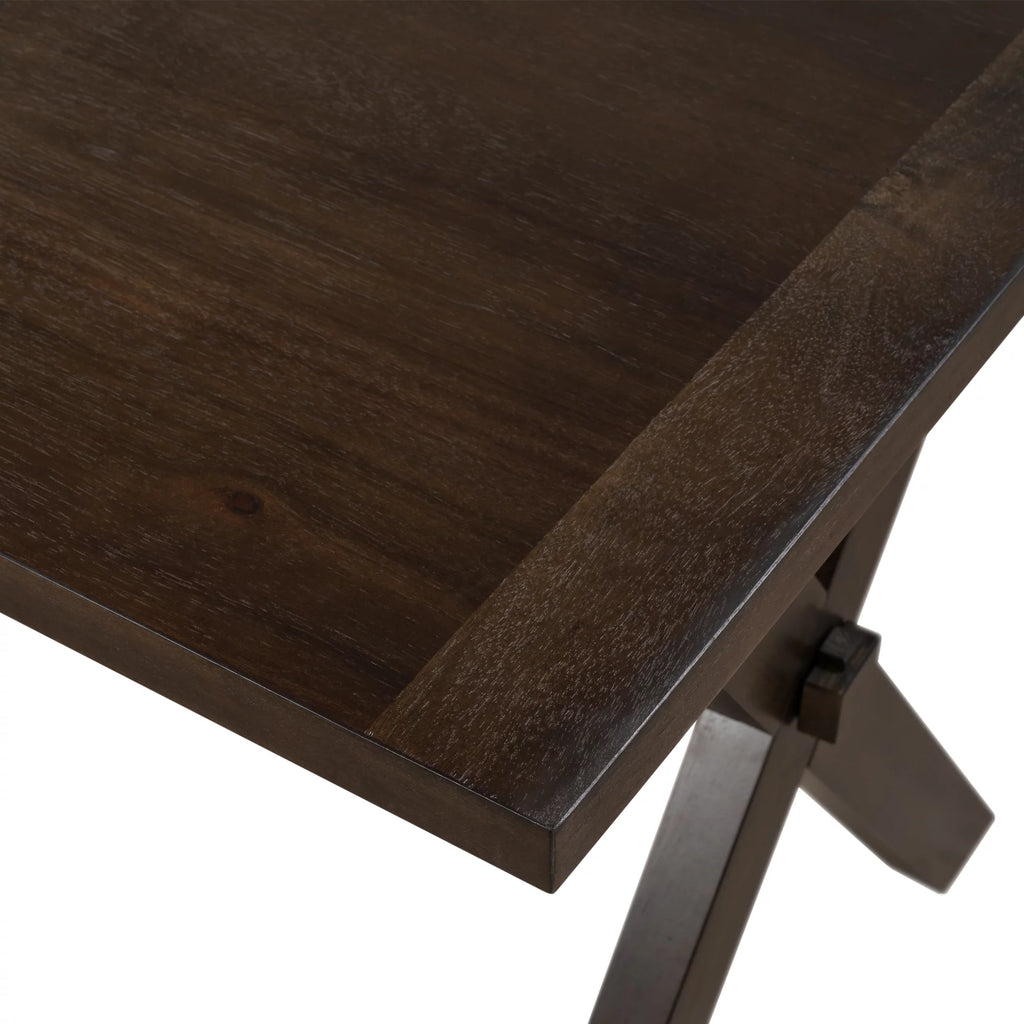 Farmhouse Rustic Wood Dining Table with X-shape Legs, Brown S427849