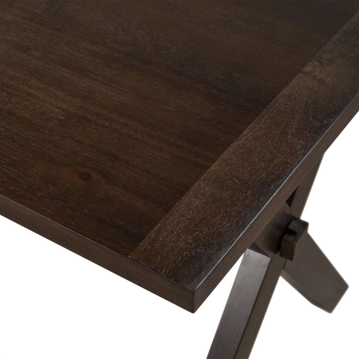 Farmhouse Rustic Wood Dining Table with X-shape Legs, Brown S427849