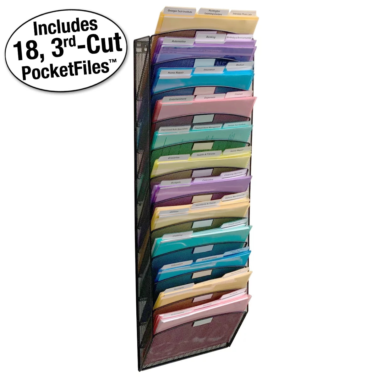 12 Tier Mesh Wall File Organizer Z21251