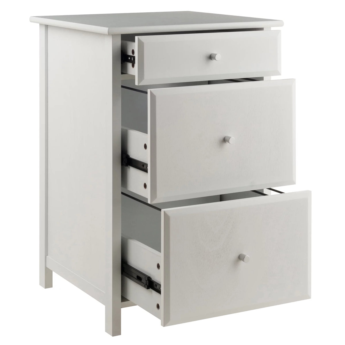 White Wood File Cabinet Z424