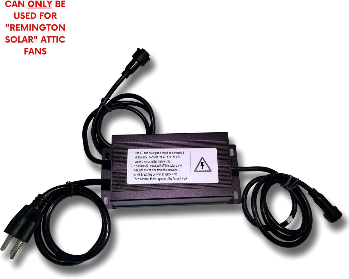 Hybrid-Solar Adapter for Remington Solar Attic Fans J574869