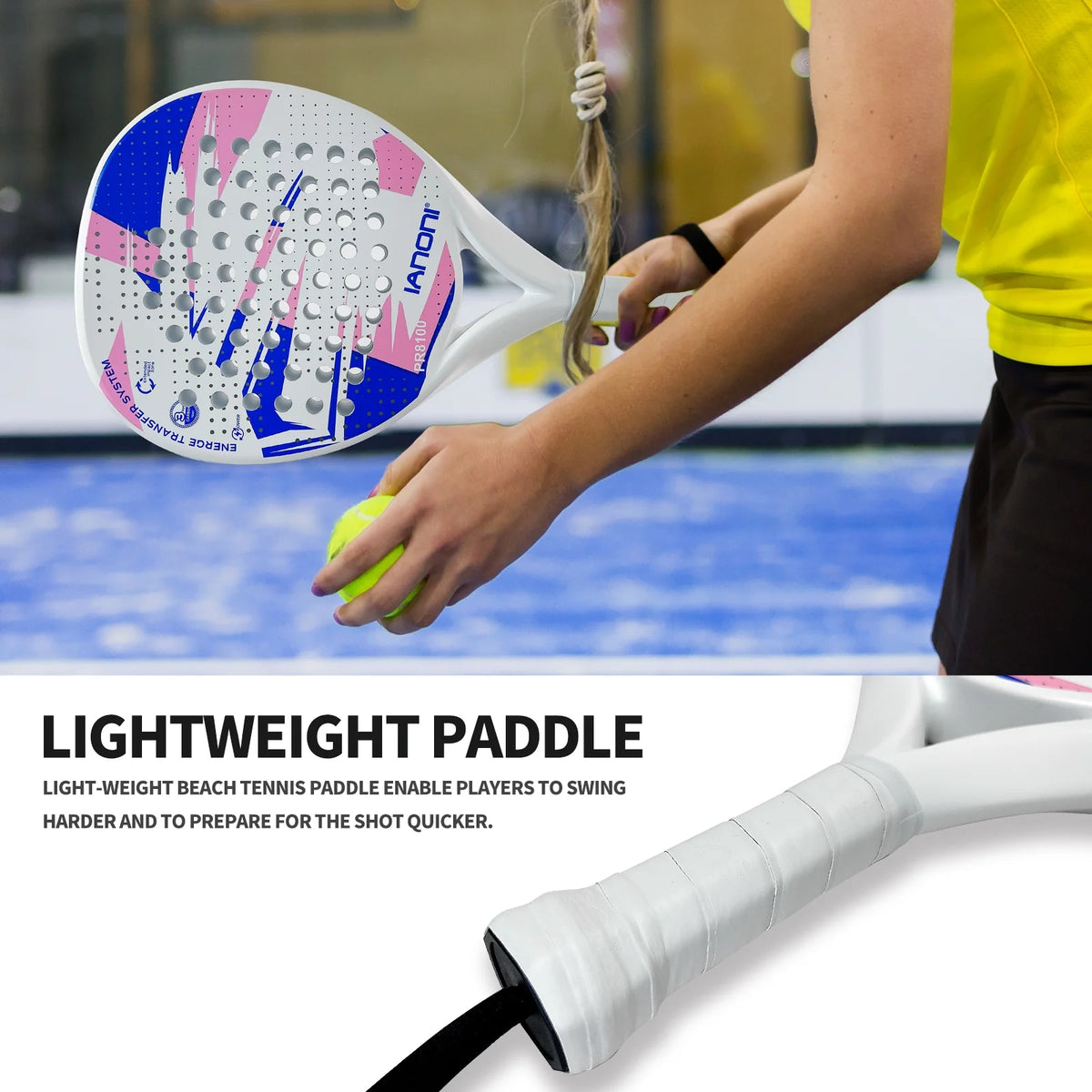 Carbon Fiber Paddle Tennis Racket with EVA Foam Core I790775