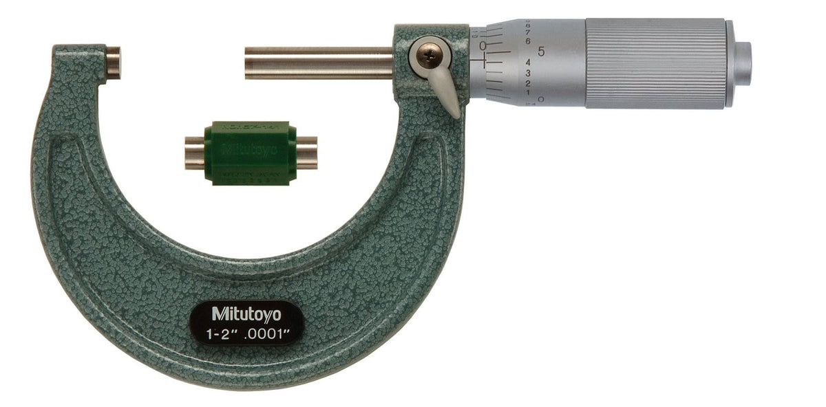 Outside Micrometer, 1-2" Range, 0.0001" Graduation W964237