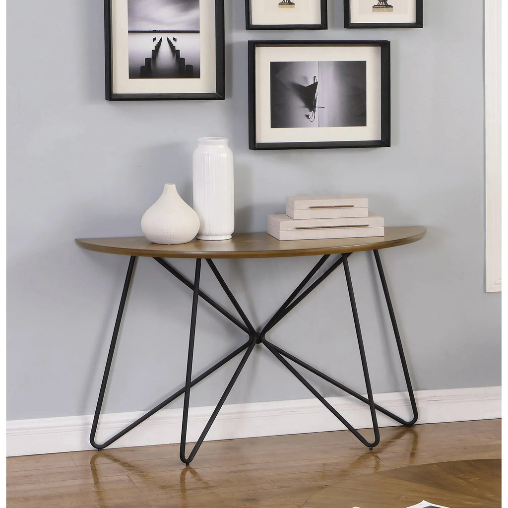 Dark Brown and Black Sofa Table D6987