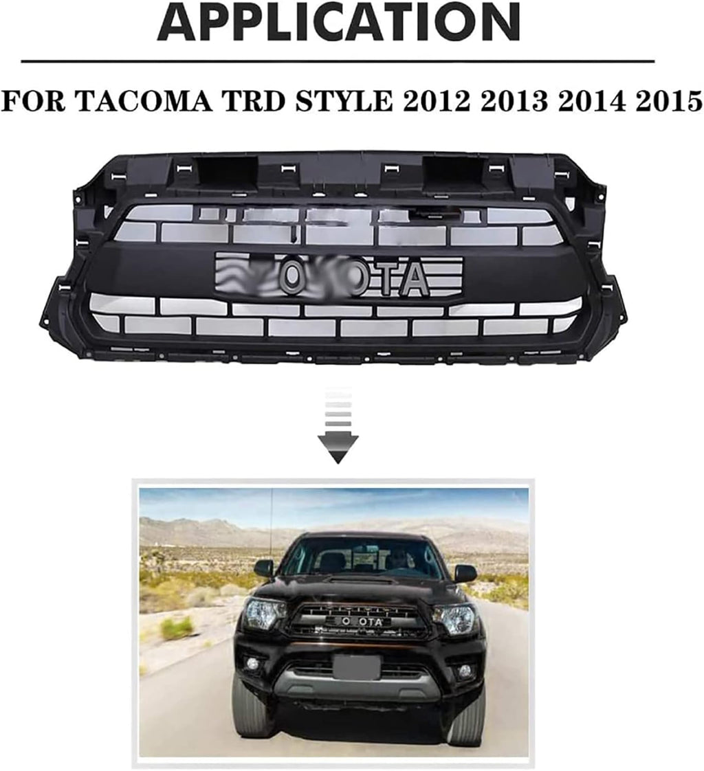 Black LED Front Grille for Tacoma 2012 2013 2014 2015 Z3821