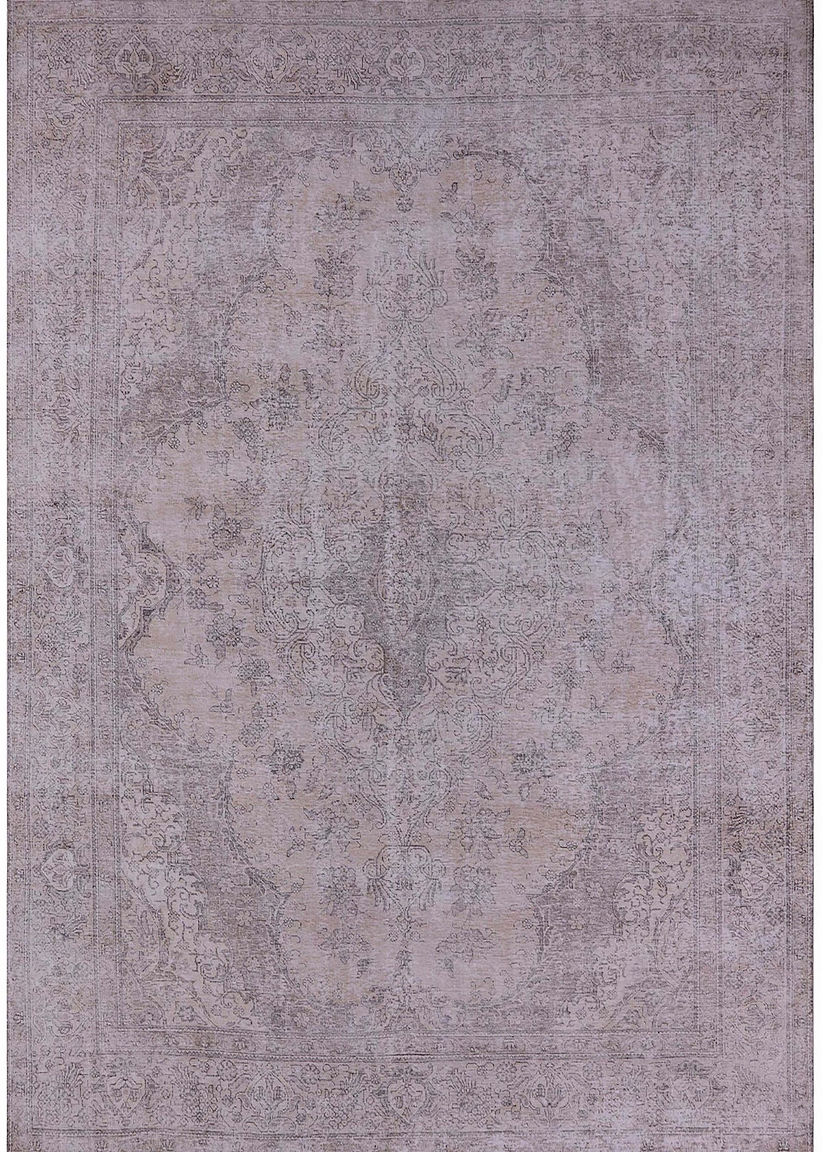 Silver Pink Rectangle Area Rug T702