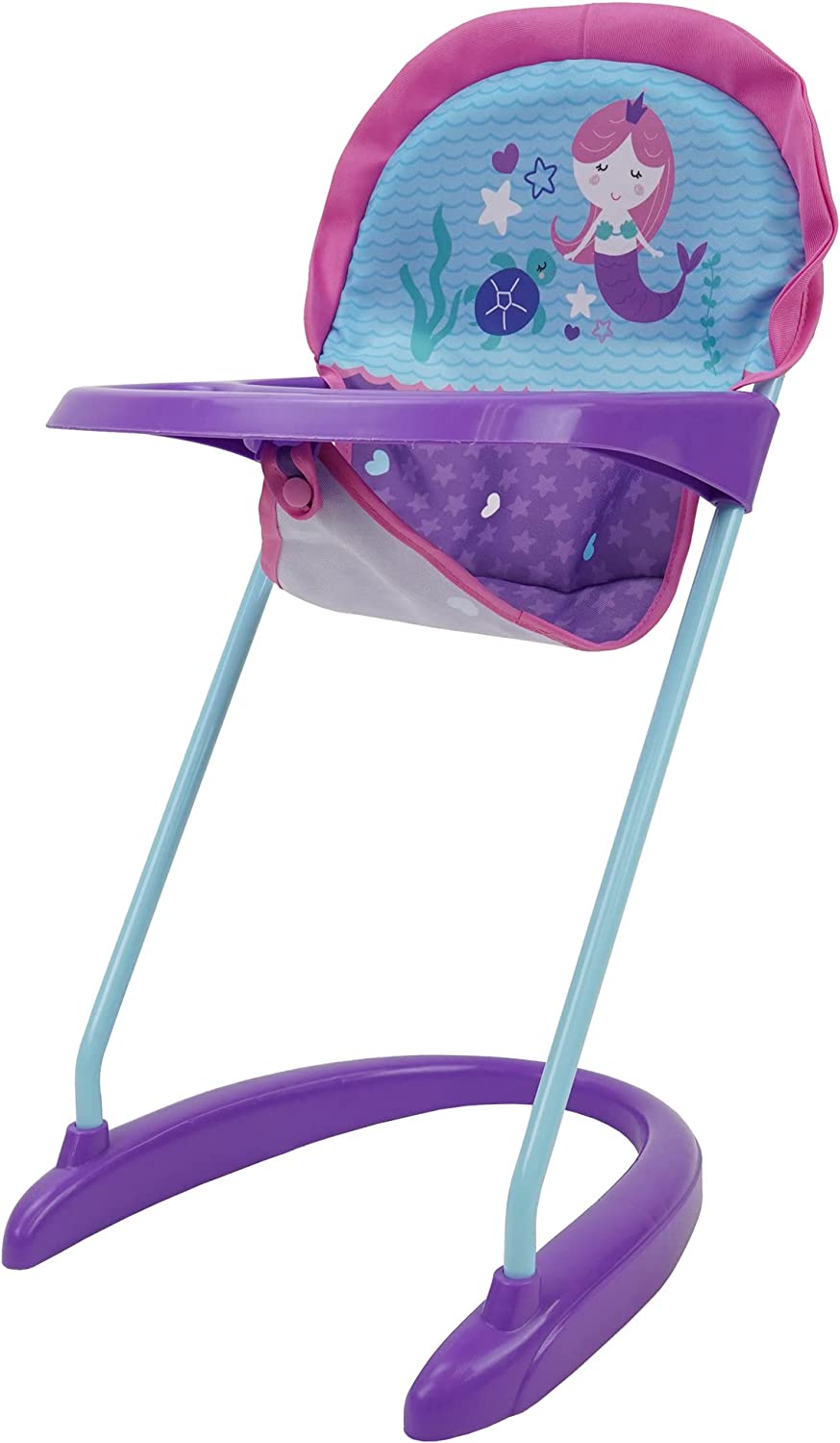 Mermaid Doll Highchair with Front Tray & Safety Harness Z707948