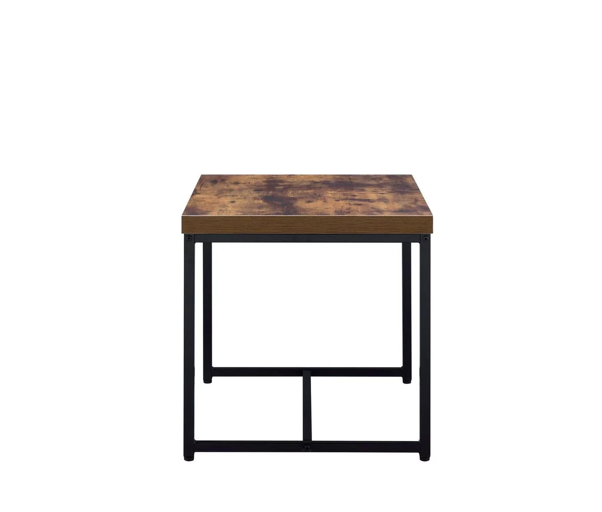 Weathered Oak Black End Table T51655