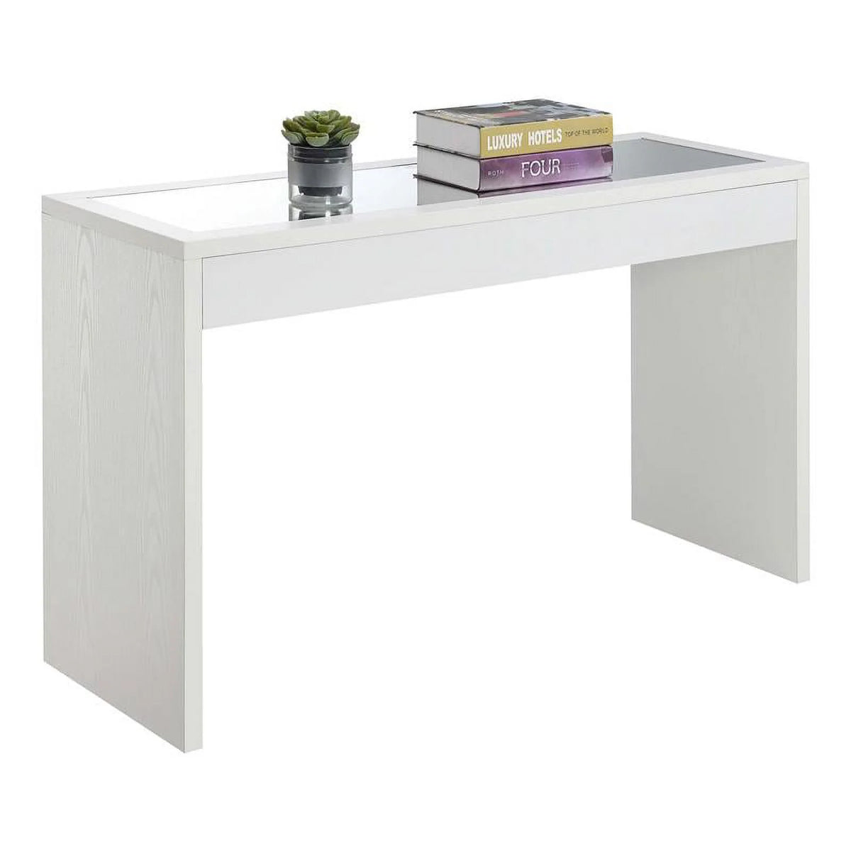 White Mirrored Console Table W165