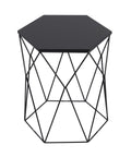 Geometric Side Table in Midnight Black I308