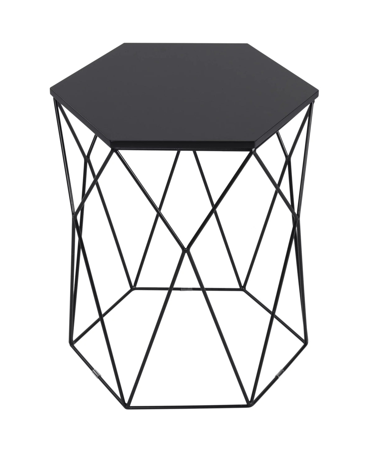 Geometric Side Table in Midnight Black I308