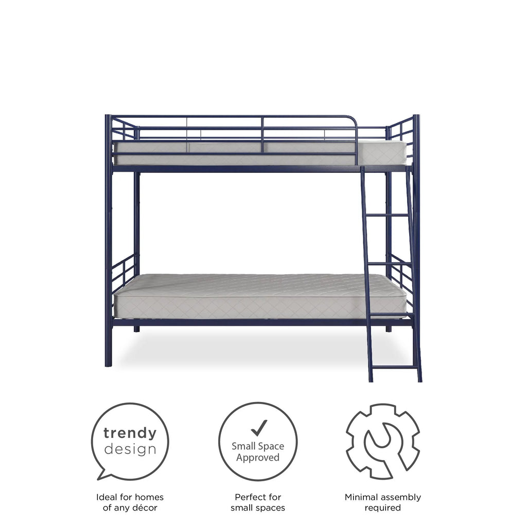 Blue Twin over Twin Metal Bunk Bed F641033