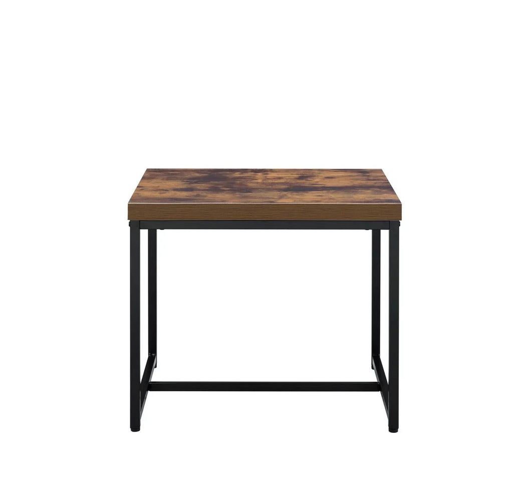 Weathered Oak Black End Table T51655