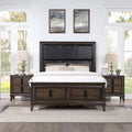 Dark Brown 3-Piece Upholstered Storage Bedroom Set D50818