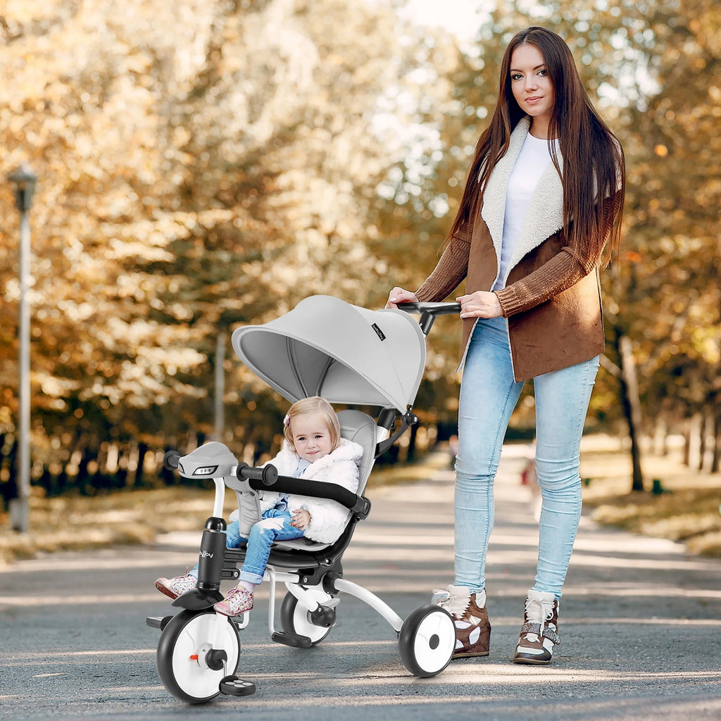 Folding Baby Tricycle Toddler Bike Stroller Gray N570
