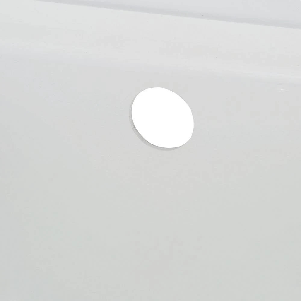 White 5 ft. Left Hand Drain Soaking Tub Z590