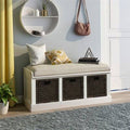 White Storage Bench O5844