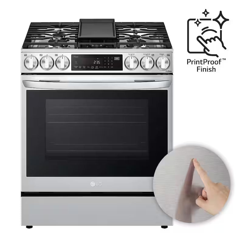 6.3 cu. ft. Slide-in Gas Range with Air Fry in Stainless Steel Y46708