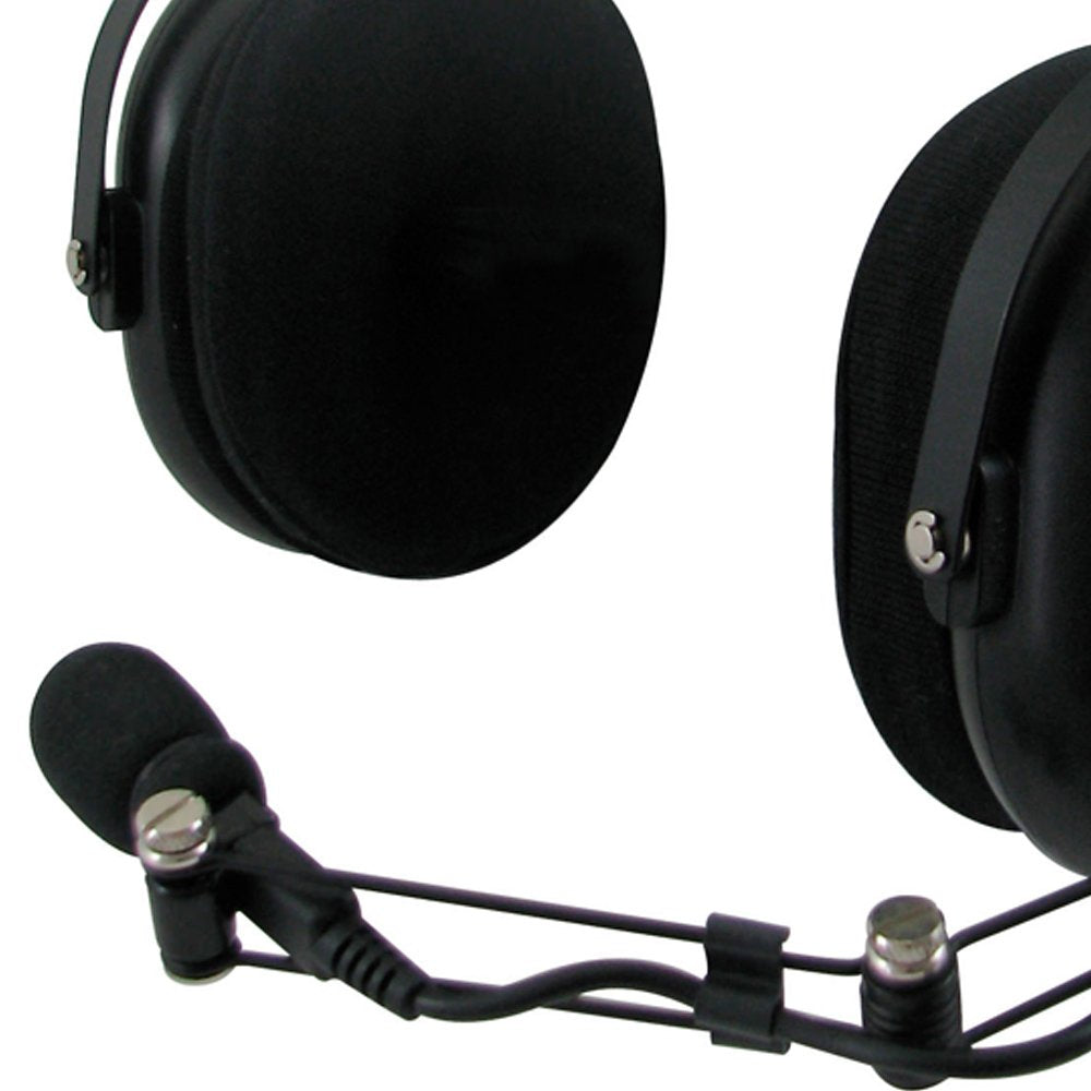 Noise Reduction Over-The-Headset with Noise Cancelling Boom Microphone and in-Line PTT, NRR 24 db Q4634