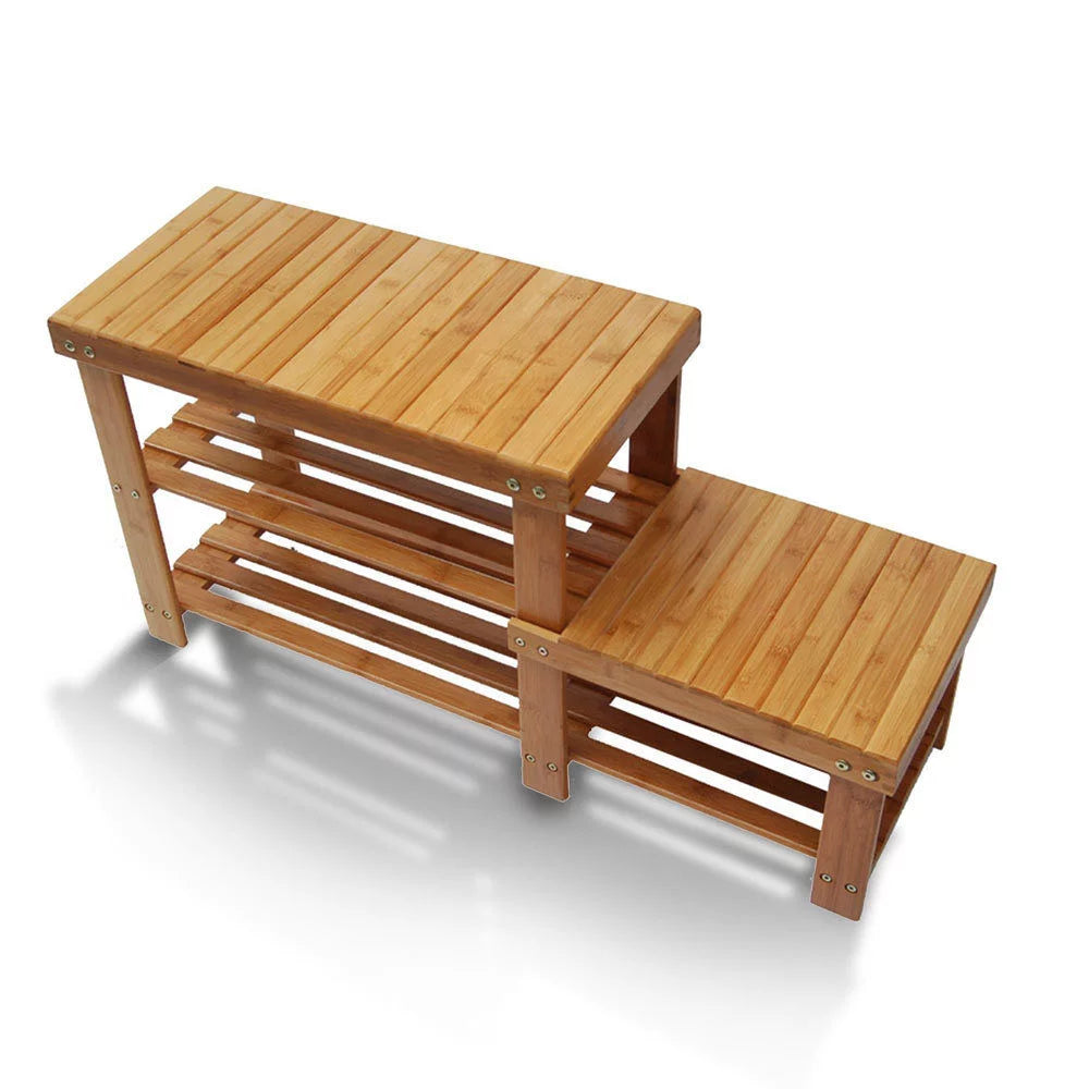 3 Tiers Bamboo Shoe Rack Bench U57566