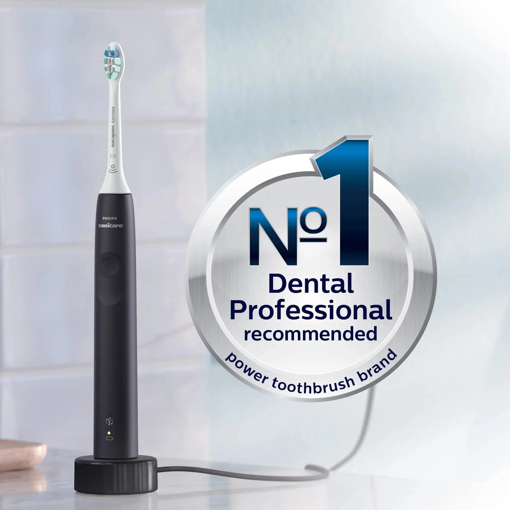 Black Rechargeable Electric Toothbrush with Pressure Sensor E259