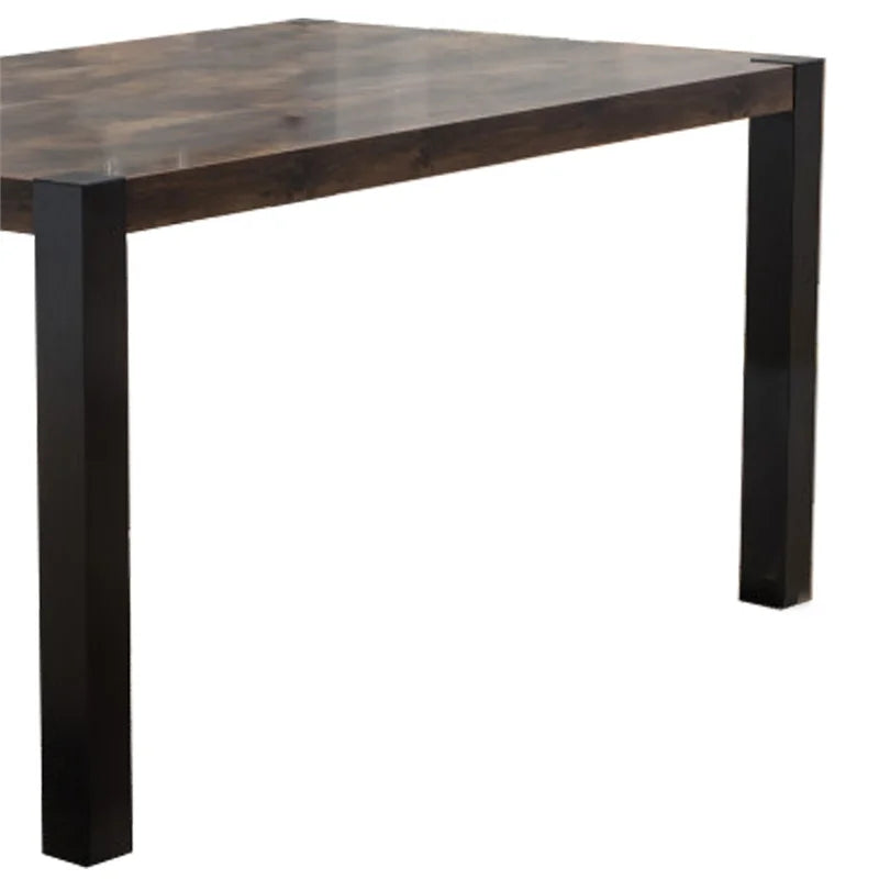 60 Inch Two Tone Dining Table with Block Legs J50782
