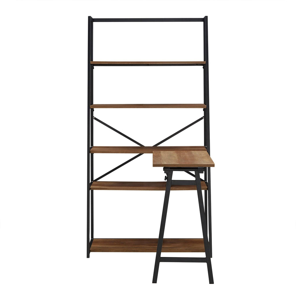 Folding Desk with Bookcase D723003