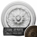 15 3/4x22OD x 1 7/8x22P Hand-Painted Stone Ceiling Medallion U2874
