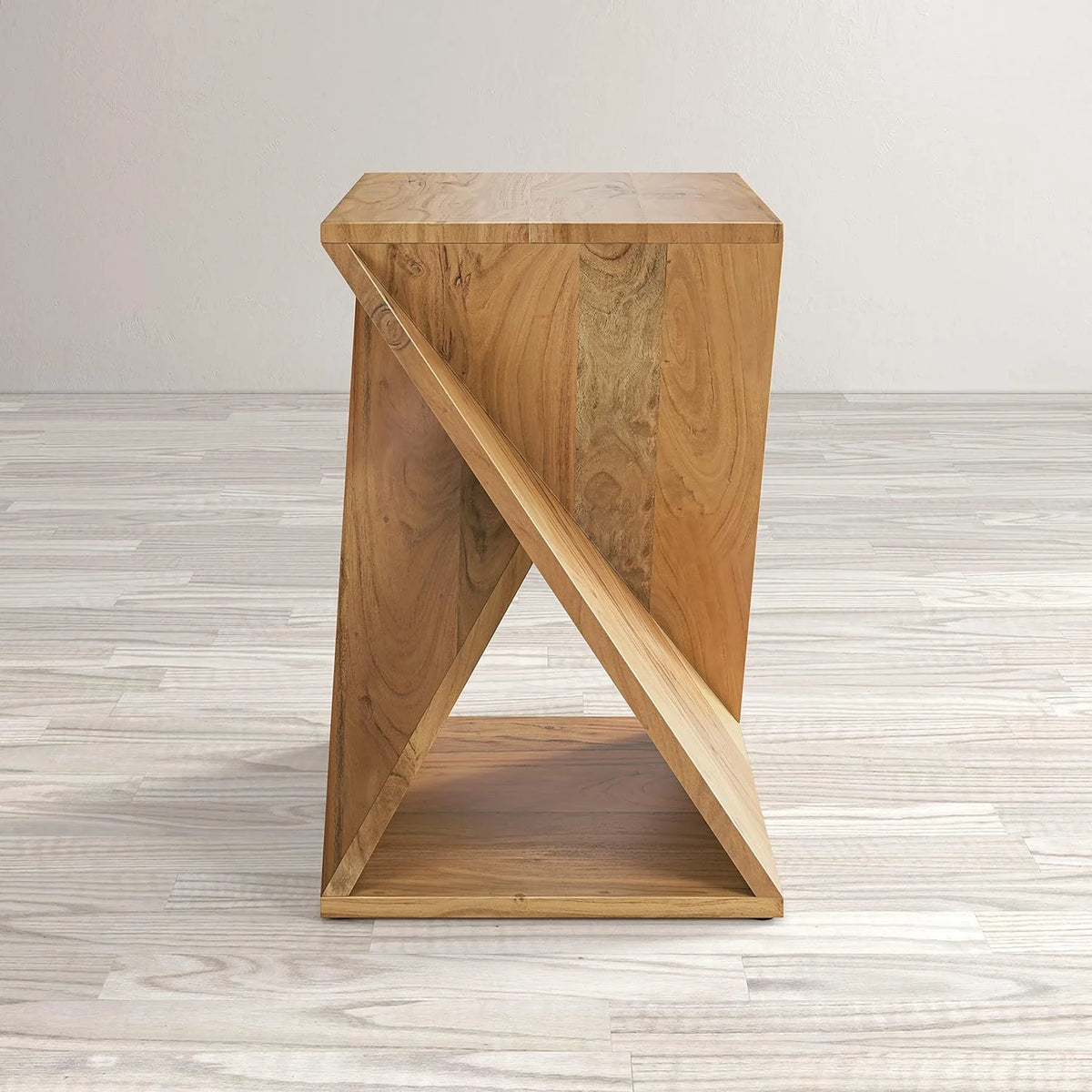Solid Wood 24" Tall Modern Table Pre-Assembled Q357