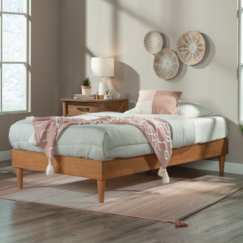 Twin-Size Solid Wood Platform Bed S71370