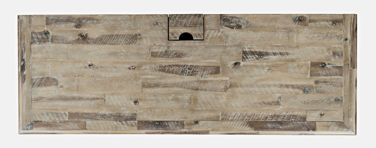 Distressed Acacia USB Charging Desk W396